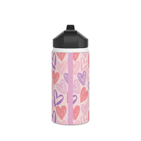 Thumbnail for Personalized Girl Hearths 12oz. Kid Water Bottle - CHILD DECOR LLC