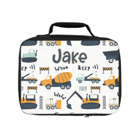 Thumbnail for Personalized Boy Construction Vehicles Kids Lunch Bag - CHILD DECOR LLC