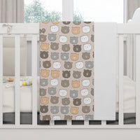 Thumbnail for Personalized Cute Baby Unisex Brown Bears Soft Fleece Blanket - CHILD DECOR LLC