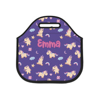 Thumbnail for Personalized Girl Cute Unicorns Neoprene Kids Lunch Bag - CHILD DECOR LLC
