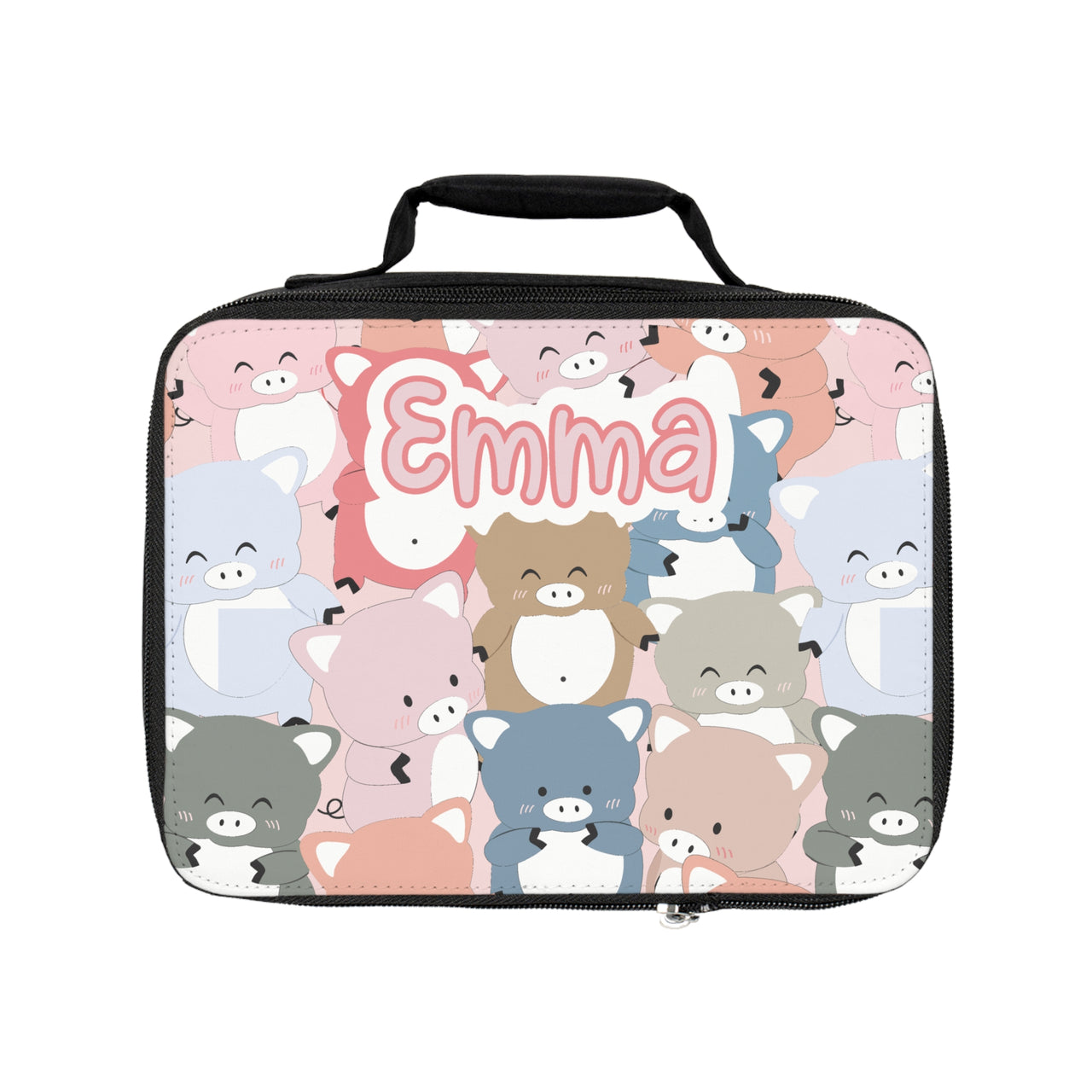 Personalized Girls Pigs Kids Lunch Bag - CHILD DECOR LLC