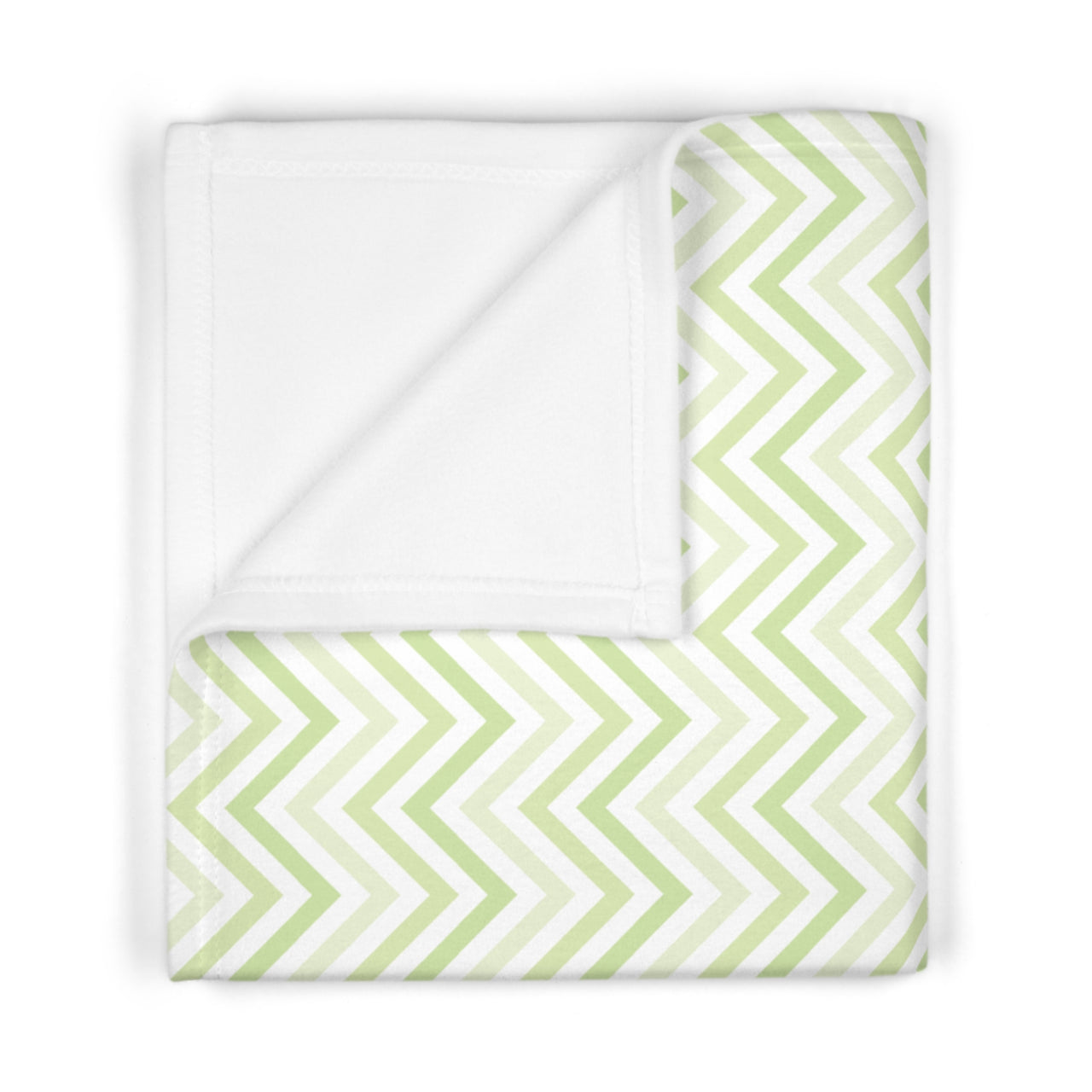 Personalized Cute Baby Unisex Green Chevron Soft Fleece Blanket - CHILD DECOR LLC