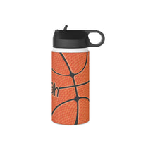 Thumbnail for Personalized Boy Basketball 12oz. Kid Water Bottle - CHILD DECOR LLC