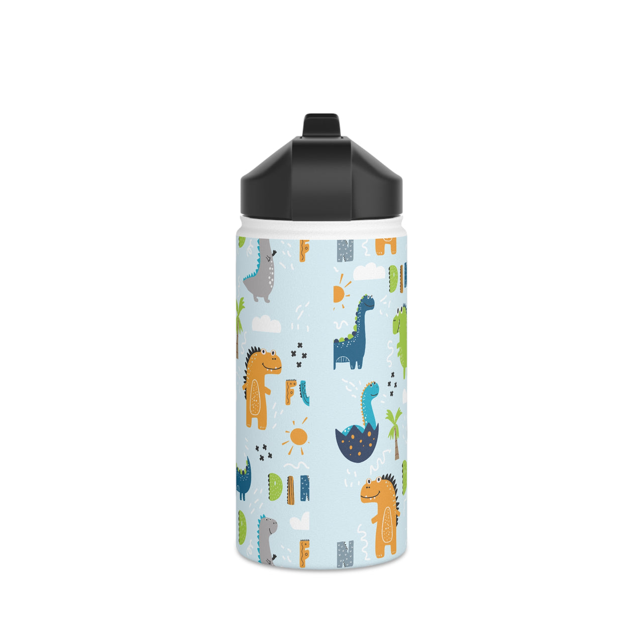 Personalized Boy Dinosaurs 12oz. Kid Water Bottle - CHILD DECOR LLC