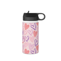 Thumbnail for Personalized Girl Hearths 12oz. Kid Water Bottle - CHILD DECOR LLC