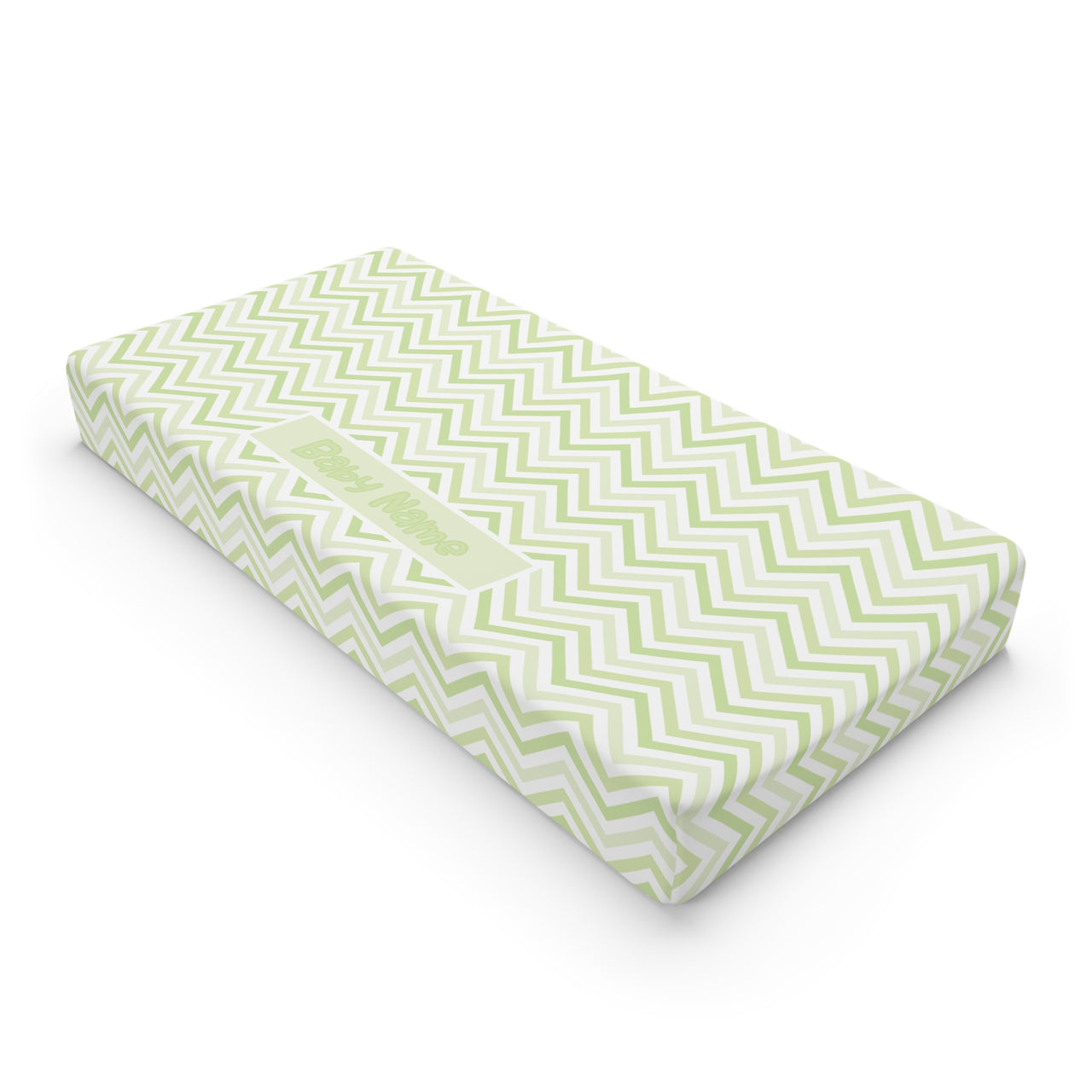 Baby Unisex Green Chevron Changing Pad Cover - CHILD DECOR LLC