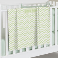 Thumbnail for Personalized Cute Baby Unisex Green Chevron Swaddle Blanket - CHILD DECOR LLC