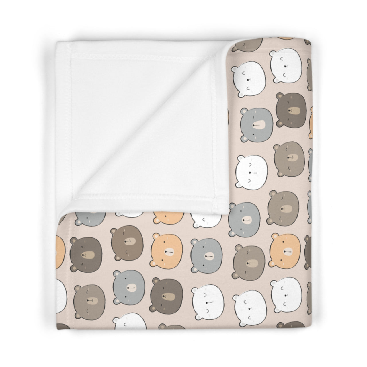 Personalized Cute Baby Unisex Brown Bears Soft Fleece Blanket - CHILD DECOR LLC