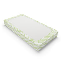 Thumbnail for Baby Unisex Green Chevron Changing Pad Cover - CHILD DECOR LLC