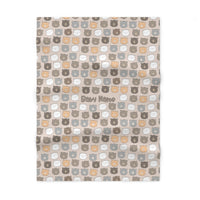 Thumbnail for Personalized Cute Baby Unisex Brown Bears Soft Fleece Blanket - CHILD DECOR LLC