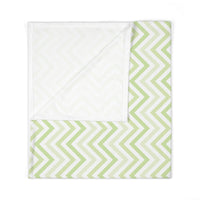 Thumbnail for Personalized Cute Baby Unisex Green Chevron Swaddle Blanket - CHILD DECOR LLC