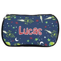 Thumbnail for Personalized Boy Space Ships Neoprene Kid Pencil Case - CHILD DECOR LLC
