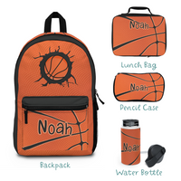 Thumbnail for Personalized 4pcs Kids Basketball Back to School Boys Bundle: Back Pack + Lunch Box + Water Bottle + Pencil Case (Save Extra 15% in bundle) - CHILD DECOR LLC