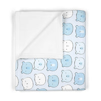 Thumbnail for Personalized Cute Baby Boy Blue Bears Soft Fleece Blanket - CHILD DECOR LLC