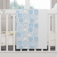 Thumbnail for Personalized Cute Baby Boy Blue Bears Soft Fleece Blanket - CHILD DECOR LLC