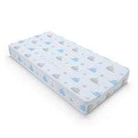 Thumbnail for Personalized Cute Baby Boy Blue Whales Changing Pad Cover - CHILD DECOR LLC