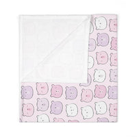 Thumbnail for Personalized Cute Baby Girl Pink Bears Swaddle Blanket - CHILD DECOR LLC