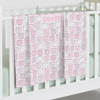 Thumbnail for Personalized Cute Baby Girl Pink Bears Swaddle Blanket - CHILD DECOR LLC