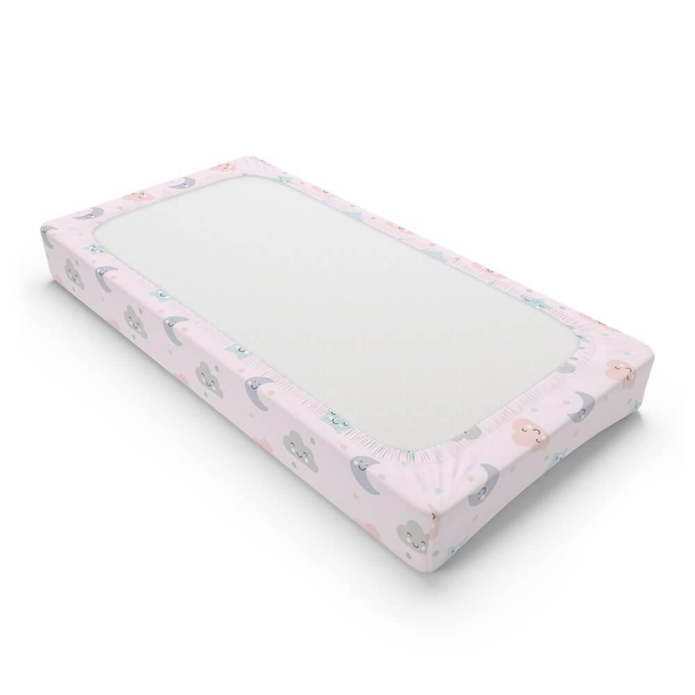 Personalized Cute Baby Girl Pink Moons & Stars Changing Pad Cover - CHILD DECOR LLC