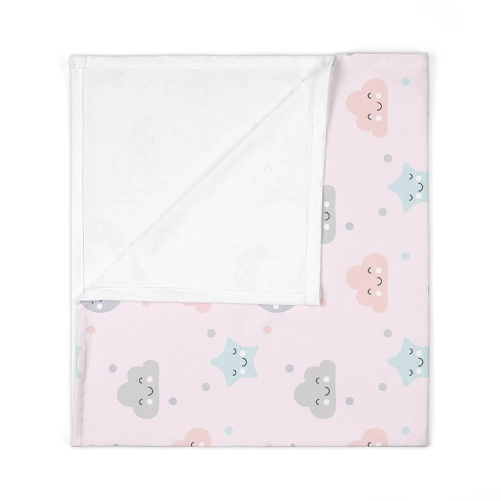 Personalized Cute Baby Girl Pink Moons & Stars Swaddle Blanket - CHILD DECOR LLC