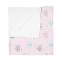 Thumbnail for Personalized Cute Baby Girl Pink Moons & Stars Swaddle Blanket - CHILD DECOR LLC
