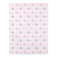 Thumbnail for Personalized Cute Baby Girl Pink Whales Swaddle Blanket - CHILD DECOR LLC