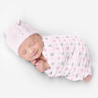 Thumbnail for Personalized Cute Baby Girl Pink Whales Swaddle Blanket - CHILD DECOR LLC
