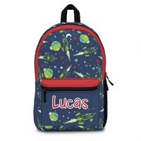 Thumbnail for Personalized 4pcs Kids Space Ships Back to School Boys Bundle: Back Pack + Lunch Box + Water Bottle + Pencil Case (Save Extra 15% in bundle) - CHILD DECOR LLC