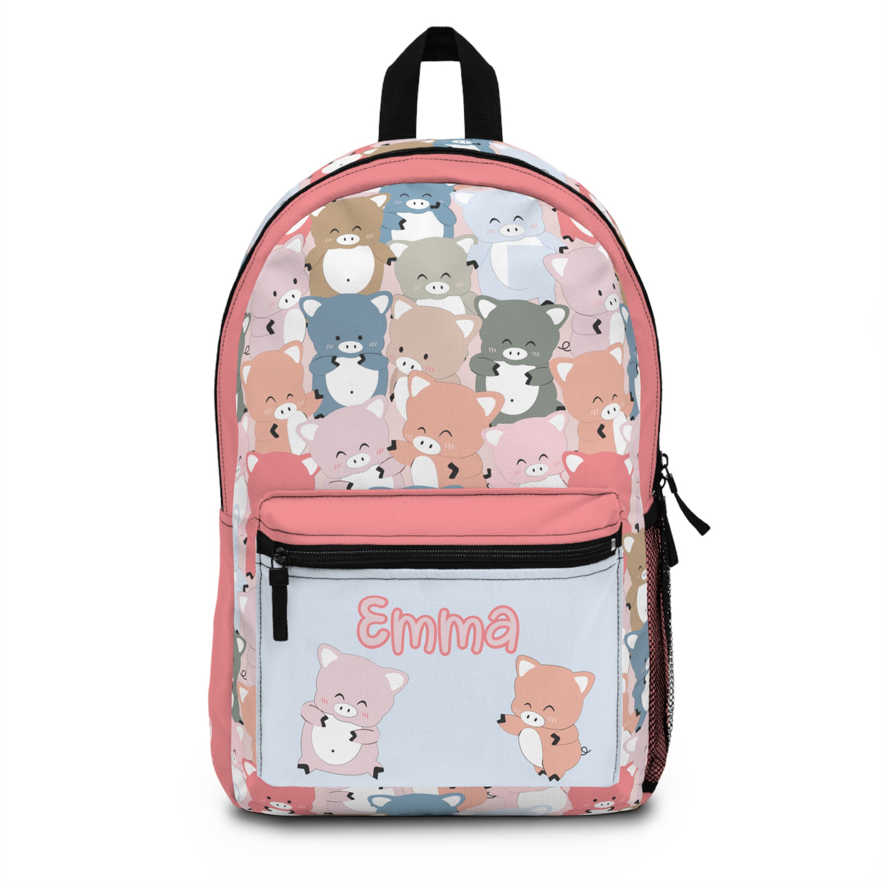 Personalized 4pcs Kids Pigs Back to School Girls Bundle: Back Pack + Lunch Box + Water Bottle + Pencil Case (Save Extra 15% in bundle) - CHILD DECOR LLC